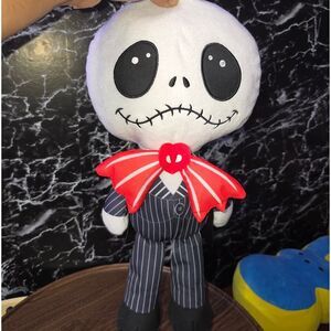 DISNEY Limited Edition JACK SKELLINGTON Valentines Day 16” Plush W/Red Bow Tie